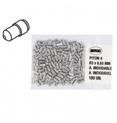 AMIG 23696  
 Pitón 4  
 Ø3 x 6,65 mm  
 Acero inoxidable