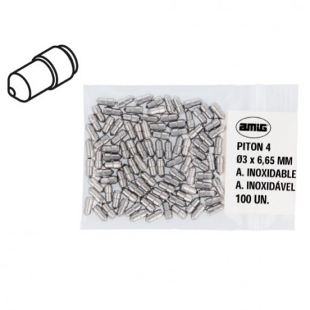 AMIG 23696  
 Pitón 4  
 Ø3 x 6,65 mm  
 Acero inoxidable