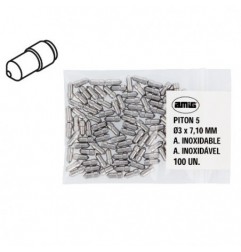 AMIG 23697  
 Pitón 5  
 Ø3 x 7,10 mm  
 Acero inoxidable