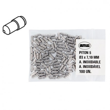 AMIG 23697  
 Pitón 5  
 Ø3 x 7,10 mm  
 Acero inoxidable