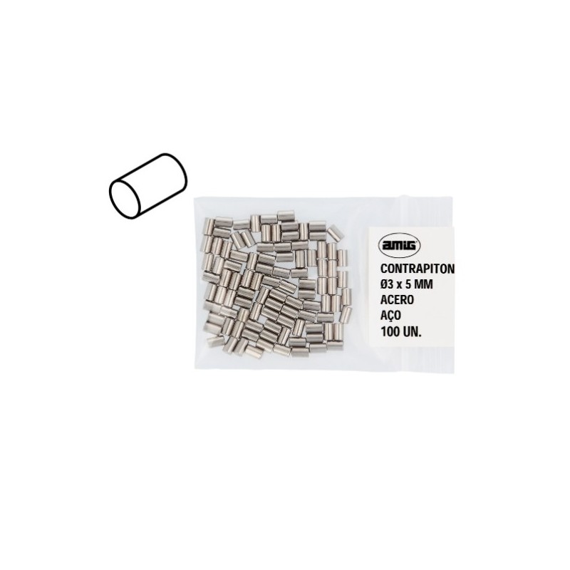 AMIG 23699  
 Contrapitón 1  
 Ø3 x 5 mm  
 Acero tratado