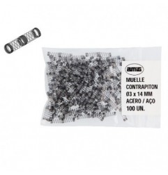 AMIG 23702  
 Muelle contrapitón largo 1  
 Ø3 x 14 mm  
 Acero inoxidable