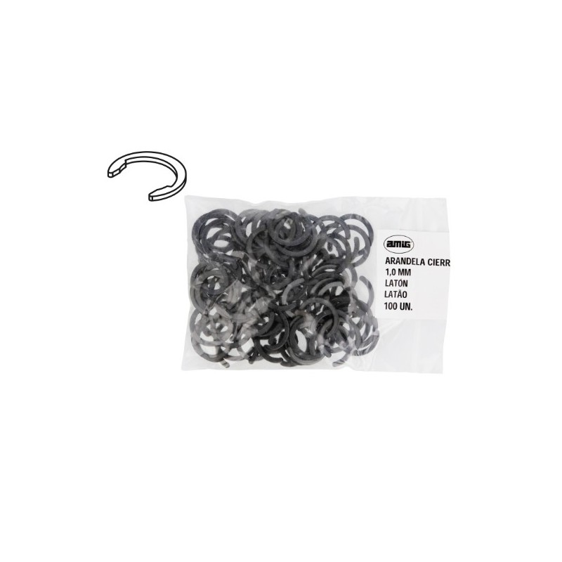 AMIG 23707  
 Arandela de cierre 1  
 1,0 mm  
 Latón