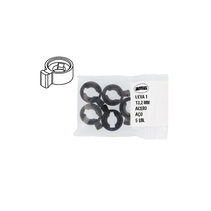 AMIG 23727  
 Leva pomo 1  
 15 mm  
 Acero sinterizado