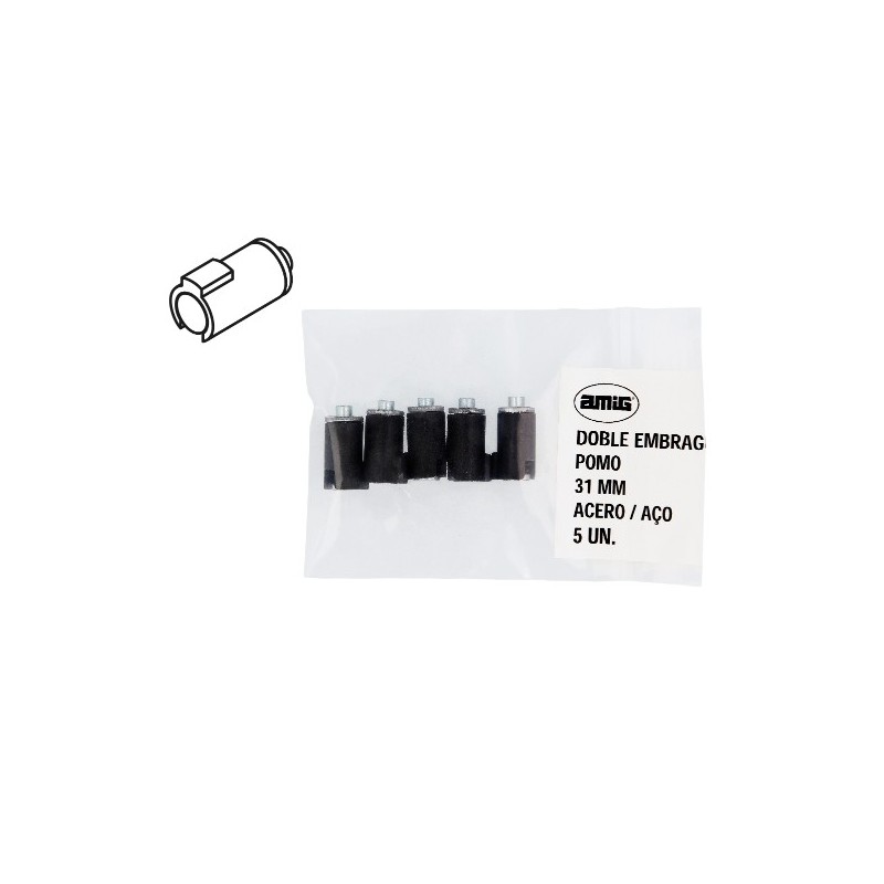 AMIG 23730  
 Doble embrague pomo 1  
 35 mm  
 Acero sinterizado