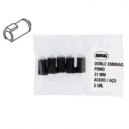 AMIG 23730  
 Doble embrague pomo 1  
 35 mm  
 Acero sinterizado