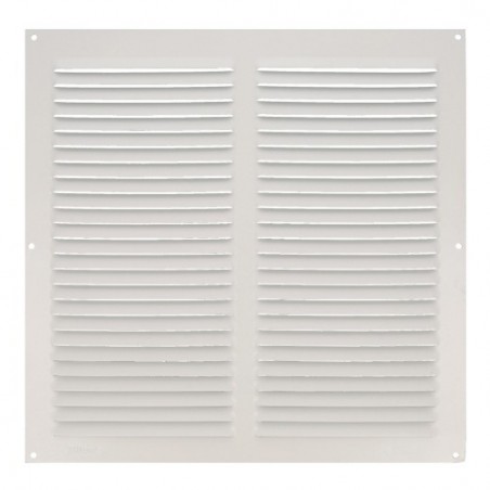 AMIG 23734  
 Rejilla ventilación 3  
 300 x 300 mm  
 Aluminio  
 Blanco