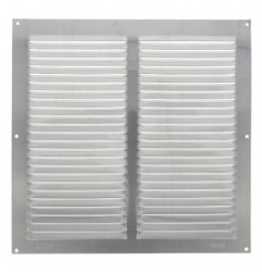 AMIG 23735  
 Rejilla ventilación 3  
 300 x 300 mm  
 Aluminio  
 Plata