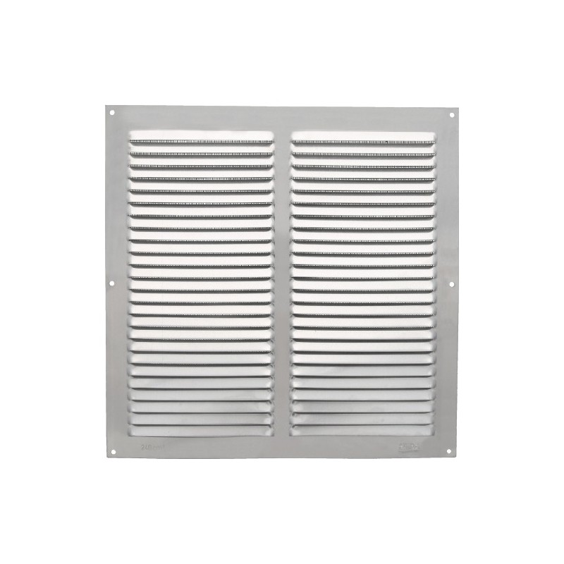 AMIG 23737  
 Rejilla ventilación con mosquitera 3  
 300 x 300 mm  
 Aluminio  
 Plata