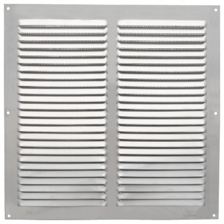 AMIG 23737  
 Rejilla ventilación con mosquitera 3  
 300 x 300 mm  
 Aluminio  
 Plata