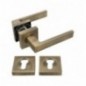 AMIG 23738  
 Manilla con roseta + bocallaves CADIZ  
 51 x 51 mm  
 Zamak  
 Cuero