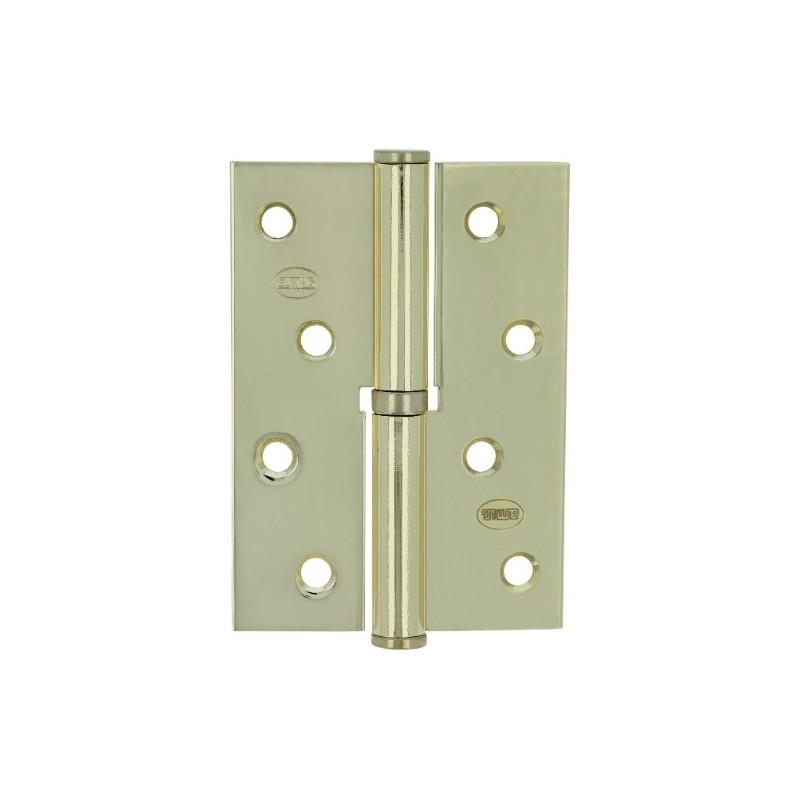 AMIG 23763  
 Bisagra 5007AB  
 100 x 70 x 3 mm  
 Acero  
 Latonado barnizado - Izquierda