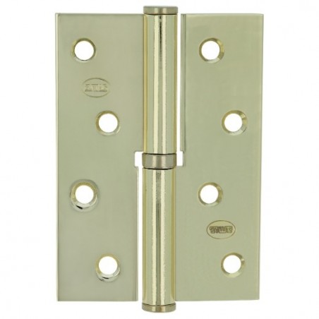 AMIG 23763  
 Bisagra 5007AB  
 100 x 70 x 3 mm  
 Acero  
 Latonado barnizado - Izquierda
