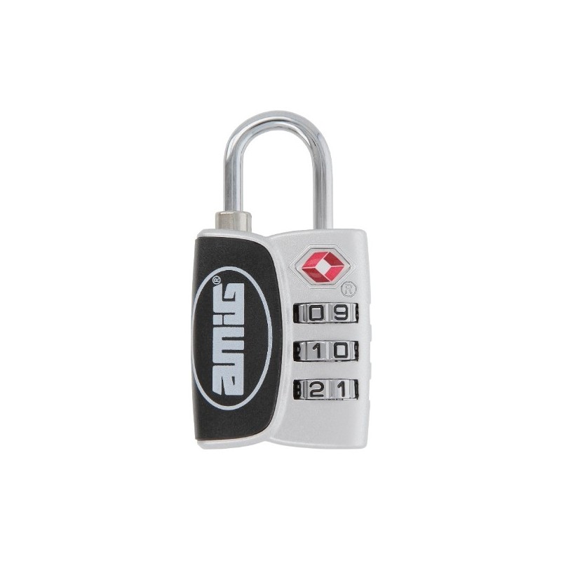 AMIG 23771  
 Candado combinación 81TSA  
 32 mm  
 Zamak  
 Gris-negro