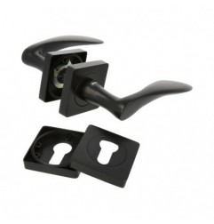 AMIG 23839  
 Manilla con roseta + bocallaves ROCHE  
 51 x 51 mm  
 Zamak  
 Negro mate