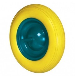 AMIG 23849  
 Rueda impinchable carretilla obra 2610  
 Ø360 mm  
 Poliuretano  
 Amarillo
