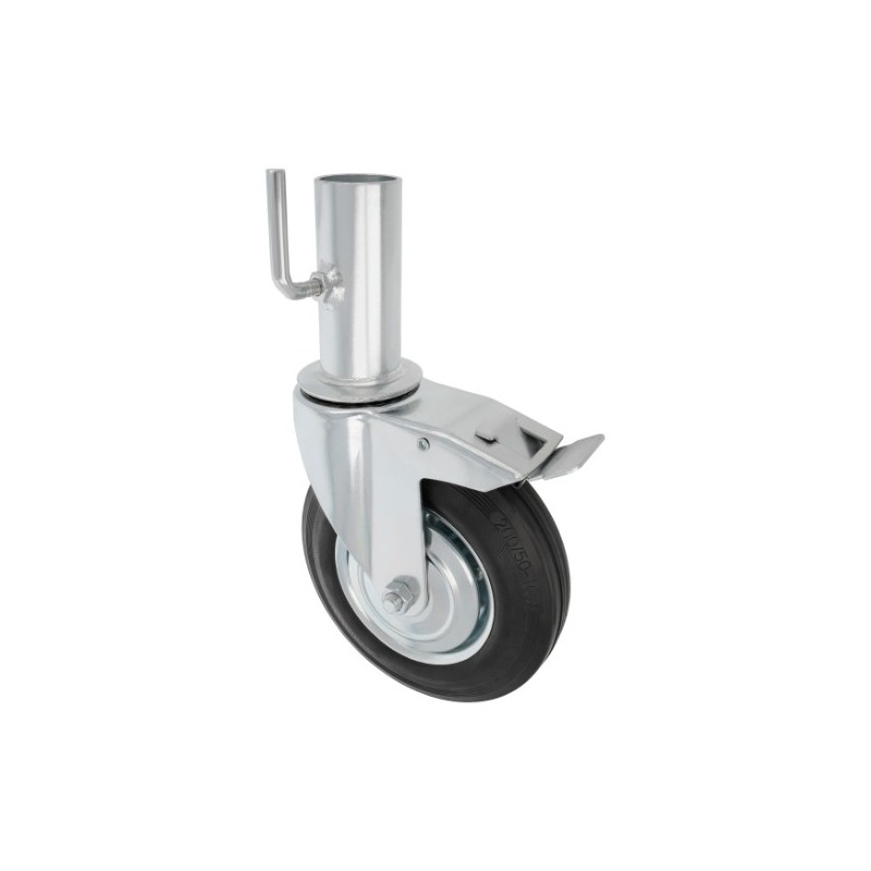 AMIG 23851  
 Rueda andamio hembra 2576  
 Ø200 mm  
 Goma  
 Negro