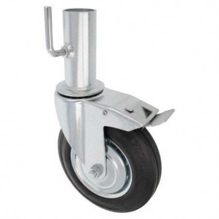 AMIG 23851  
 Rueda andamio hembra 2576  
 Ø200 mm  
 Goma  
 Negro
