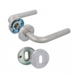 AMIG 23876  
 Manilla con roseta 4RGX  
 Ø53 mm  
 Acero inoxidable  
 Mate