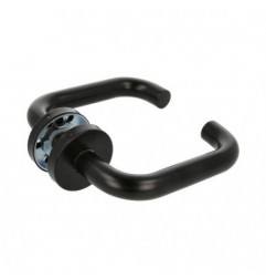 AMIG 23882  
 Manilla con roseta 3RX  
 Ø53 mm  
 Acero inoxidable  
 Negro