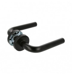 AMIG 23883  
 Manilla con roseta 4RX  
 Ø52 mm  
 Acero inoxidable  
 Negro