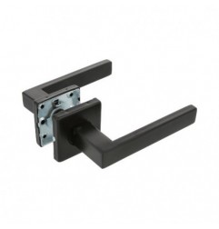 AMIG 23884  
 Manilla con roseta 8RX  
 54 x 54 mm  
 Acero inoxidable  
 Negro