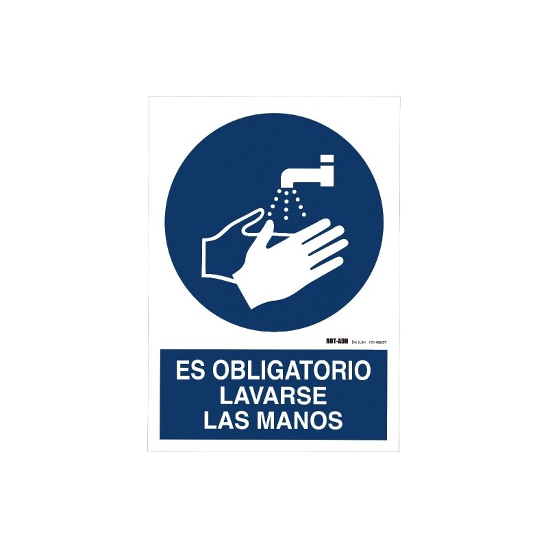AMIG 23892  
 Señal obligación ignífuga 10010  
 300 x 210 mm  
 PVC  
 Blanco/Azul
