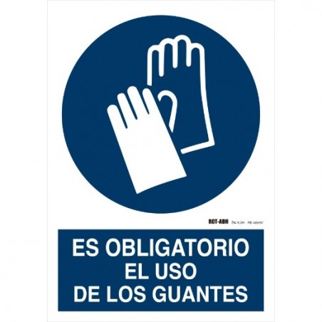 AMIG 23905  
 Señal obligación adhesiva 10010  
 90 x 120 mm  
 PVC  
 Blanco/Azul
