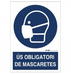 AMIG 23914  
 Señal obligación adhesiva 10010  
 90 x 120 mm  
 PVC  
 Blanco/Azul