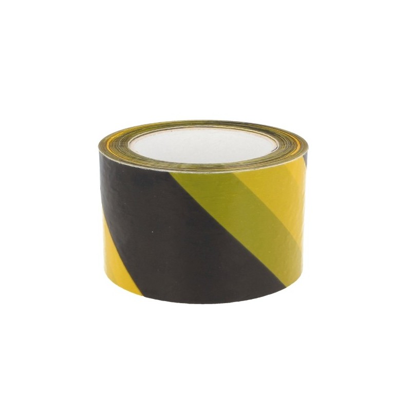 AMIG 23923  
 Cinta balizaje 522  
 70 mm x 200 m  
 Polietileno baja densidad LDPE  
 Amarillo/Negro