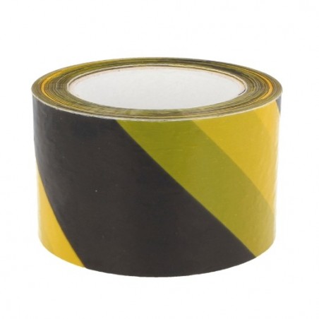 AMIG 23923  
 Cinta balizaje 522  
 70 mm x 200 m  
 Polietileno baja densidad LDPE  
 Amarillo/Negro