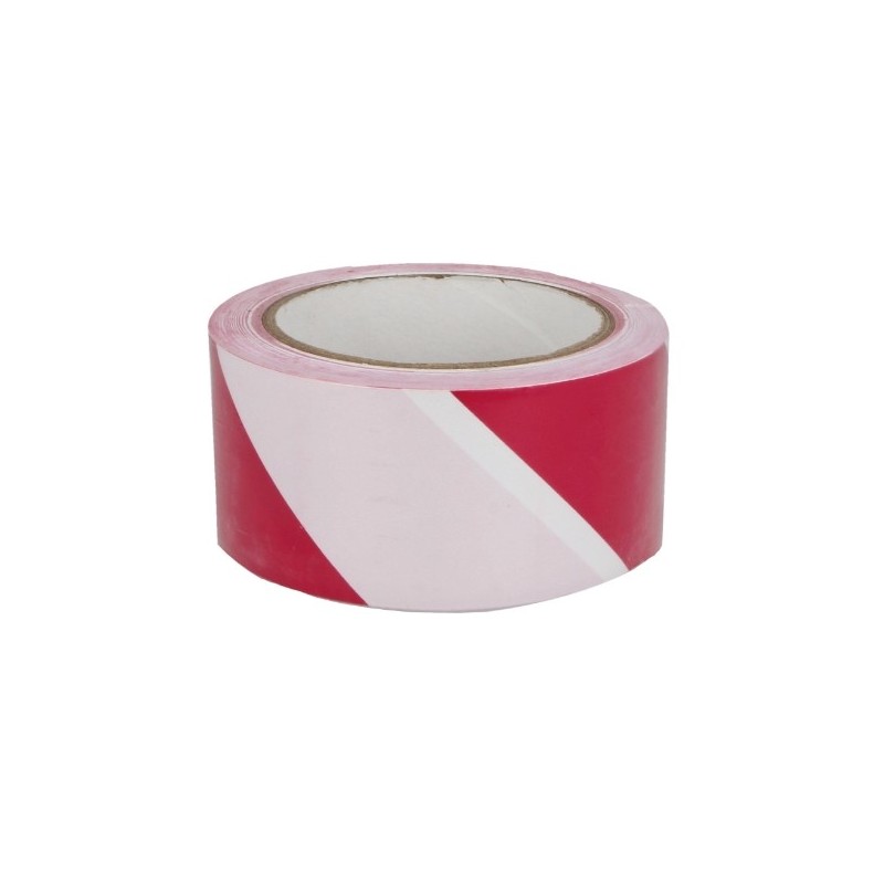 AMIG 23924  
 Cinta balizaje adhesiva 523  
 50 mm x 30 m  
 PVC  
 Rojo-blanco