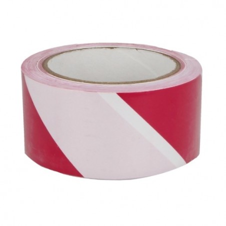 AMIG 23924  
 Cinta balizaje adhesiva 523  
 50 mm x 30 m  
 PVC  
 Rojo-blanco