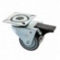 AMIG 23927  
 Rueda doble con pletina y freno 2514  
 Ø50 mm  
 Goma-poliamida  
 Gris