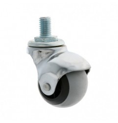 AMIG 23931  
 Rueda bola con eje roscado 2518  
 Ø40 mm  
 Goma  
 Gris-negro