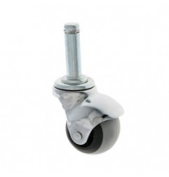AMIG 23932  
 Rueda bola con espiga y anillo 2519  
 Ø40 mm  
 Goma  
 Gris-negro