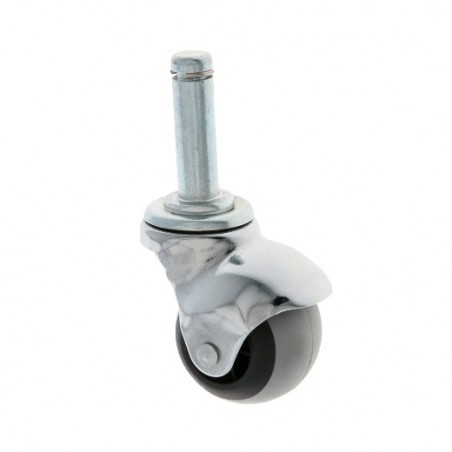 AMIG 23932  
 Rueda bola con espiga y anillo 2519  
 Ø40 mm  
 Goma  
 Gris-negro