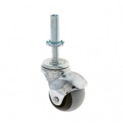 AMIG 23933  
 Rueda bola con espiga y casquillo 2519  
 Ø40 mm  
 Goma  
 Gris-negro