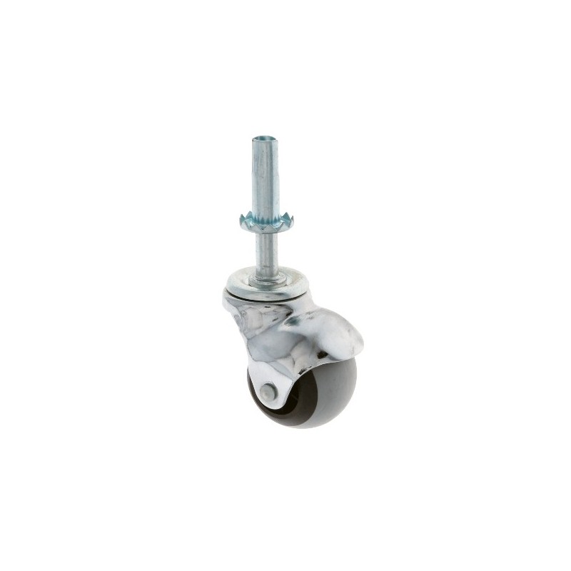 AMIG 23933  
 Rueda bola con espiga y casquillo 2519  
 Ø40 mm  
 Goma  
 Gris-negro