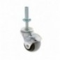 AMIG 23933  
 Rueda bola con espiga y casquillo 2519  
 Ø40 mm  
 Goma  
 Gris-negro
