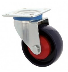 AMIG 23934  
 Rueda con pletina 2553  
 Ø100 mm  
 Nylon  
 Azul