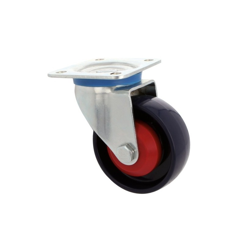 AMIG 23934  
 Rueda con pletina 2553  
 Ø100 mm  
 Nylon  
 Azul