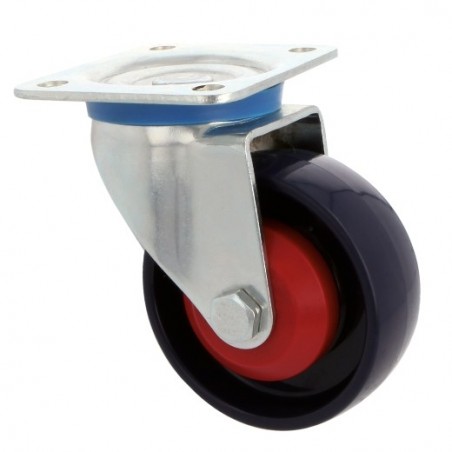 AMIG 23934  
 Rueda con pletina 2553  
 Ø100 mm  
 Nylon  
 Azul