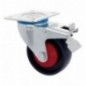 AMIG 23935  
 Rueda con pletina y freno 2553  
 Ø100 mm  
 Nylon  
 Azul