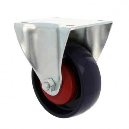 AMIG 23938  
 Rueda con pletina fija 2555  
 Ø100 mm  
 Nylon  
 Azul