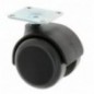 AMIG 23945  
 Rueda con pletina 1506  
 Ø50 mm  
 Nylon  
 Gris-negro