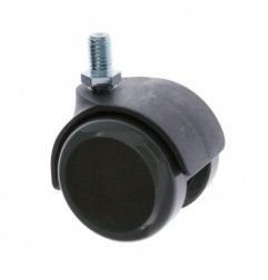 AMIG 23948  
 Rueda con espiga roscada 1507  
 Ø50 mm  
 Nylon  
 Gris-negro