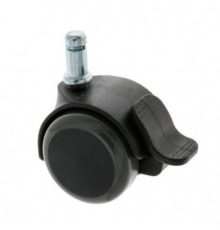 AMIG 23952  
 Rueda con espiga y freno 1508  
 Ø50 mm  
 Nylon  
 Gris-negro