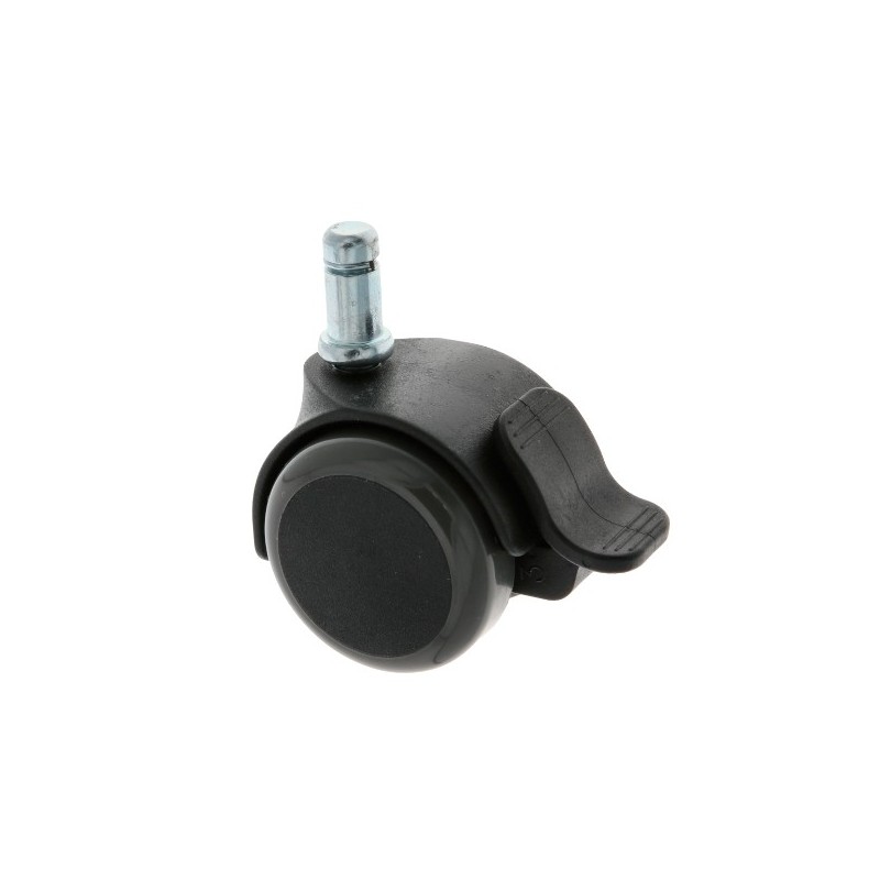 AMIG 23952  
 Rueda con espiga y freno 1508  
 Ø50 mm  
 Nylon  
 Gris-negro