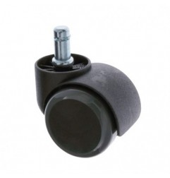 AMIG 23953  
 Rueda con espiga y anilla 1509  
 Ø50 mm  
 Nylon  
 Gris-negro